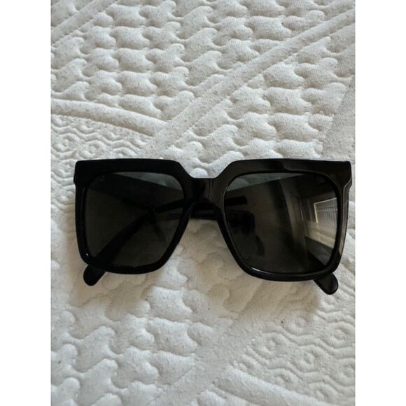 Celine Accessories - Celine Black Boxy Large Polarized Sunglasses.